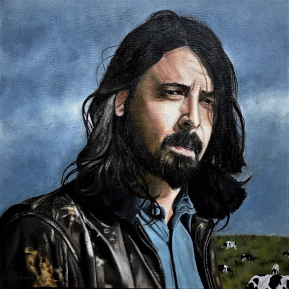 Dave Grohl Of The Foo Fighters And Nirvana Original Oil Etsy