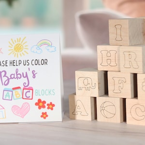 Baby Shower Activity Alphabet Blocks for Baby Shower Blocks Decorating - Baby Shower Games and Activities