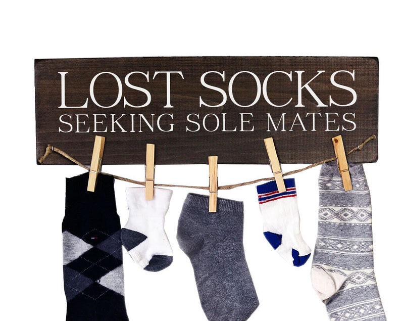Lost Socks Sign Laundry Room Decor Wood Etsy
