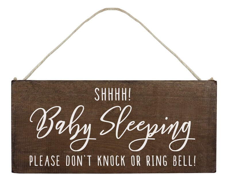 Baby Sleeping Sign for Front Door Decorations Hanging Do Not | Etsy