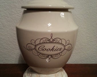 Prices are Negotiable - Cookie Jar with Leaf Pattern