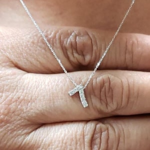 Diamond Number Necklace, 14Kt Gold Number Pendant, Real Natural Diamond Necklace, Solid 14Kt Gold Diamond Necklace, Beautiful Necklace