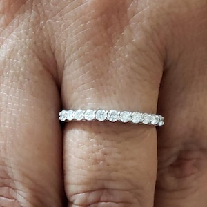 14Kt Gold 0.33 Ct Diamond Band, Diamond Wedding Band, Lab Grown Diamond Band, Half Eternity Diamond Wedding Band, Beautiful White Diamonds