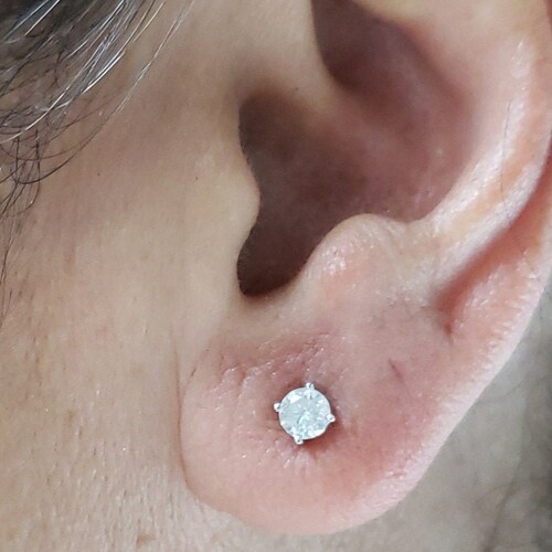 14kt Gold 0.75 Ct Diamond Earrings Real Diamond Earrings Etsy