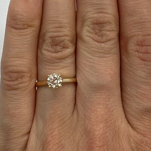 0.60 Ct Diamond Ring, 14K Diamond Ring, Real Natural Diamond Ring, Real Gold Ring
