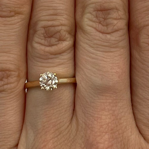 0.25 Ct Diamond Ring 14K Diamond Ring Real Natural Diamond Etsy