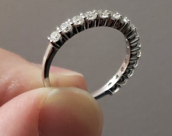 14Kt Gold 0.75 Ct Diamond Band, Diamond Wedding Band, Real Natural Diamond Band, Half Eternity Diamond Wedding Band