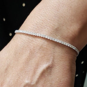 2 Ct Diamond Tennis Bracelet, 14K Gold Lab Grown Diamond Bracelet, Beautiful White Diamond Bracelet