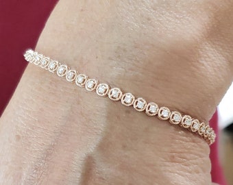 2 Ct Diamond Tennis Bracelet, Diamond Bracelet, 14Kt Gold Lab Grown Diamond Bracelet, Beautiful White Diamond Bracelet