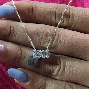 1 Ct Diamond Necklace, 14K Gold Diamond Pendant, 2 Stone Lab Grown Diamond Necklace, Tests as Diamond