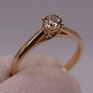 0.25 Ct Diamond Ring, Lab Grown Diamond Ring, Sterling Silver