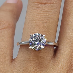 1.50 Ct Diamond Ring, 14K Gold IGI Certified Lab Grown Diamond Ring, Diamond Engagement Ring