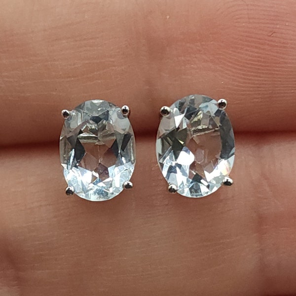 Aquamarine Studs Etsy