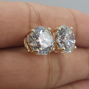 18Kt Gold 6 Ct Diamond Earrings, Lab Grown Diamond Earrings, IGI Certified Diamond Earrings, Diamond Studs