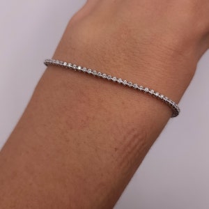 1 Ct Diamond Tennis Bracelet, Diamond Bracelet, 14Kt Gold Lab Grown Diamond Bracelet, Buttercup Setting, Beautiful White Diamonds