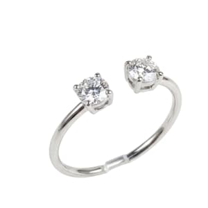0,60 Ct Diamant Ring, 14K Gold 2 Stein Diamant Ring, Lab Grown Diamant Ring