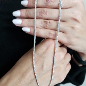 4 Ct Diamond Tennis Necklace, 16 inch Diamond Tennis Necklace, 14Kt Gold Genuine Natural Beautiful White Diamonds