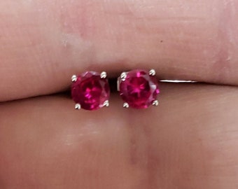 Ruby Stud Earrings | Etsy Ruby Stud Earrings | Etsy