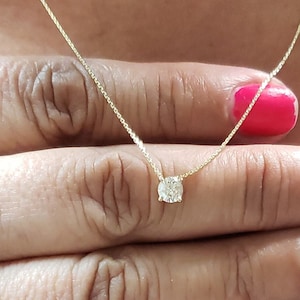 0.30 Ct Diamond Necklace, 14Kt Gold Lab Grown Diamond Pendant, Diamond Solitaire Necklace, Bridesmaid Necklace