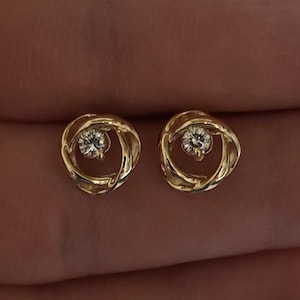14K Gold 0.25 Ct Diamond Earrings, Real Diamond Earrings, Diamond Stud Earrings, Gold Diamond Earrings, Diamond Studs, Real Gold Earrings