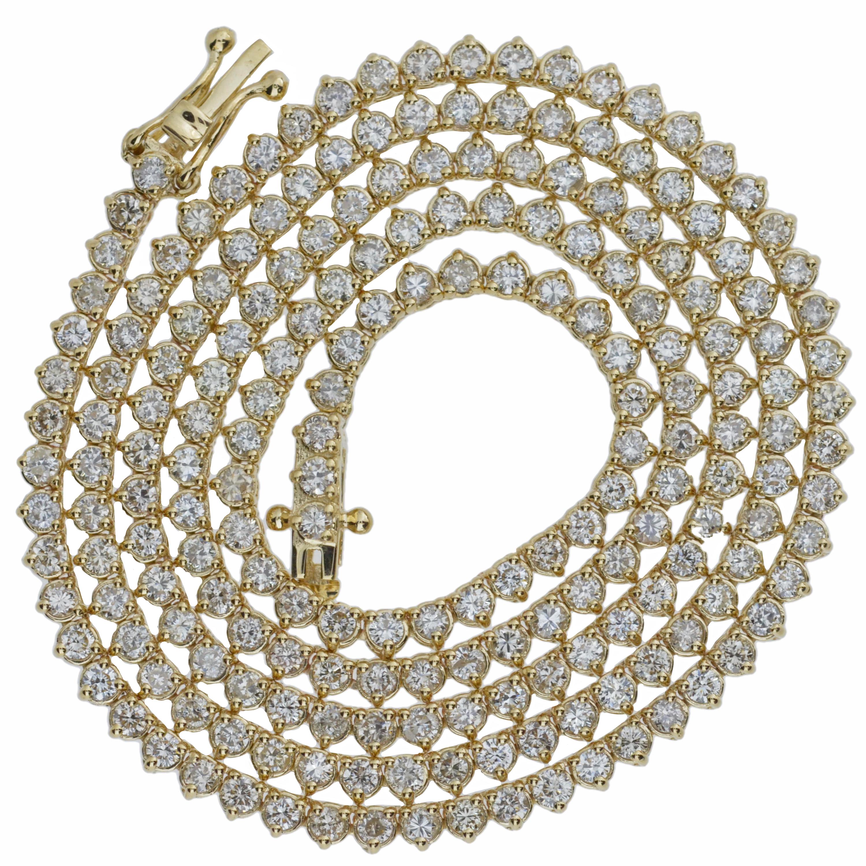 5カラットダイヤモンドテニスネックレス、17インチ3プロング