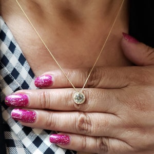 14Kt Gold Natural Aquamarine Necklace, Aquamarine Diamond Necklace, Aquamarine Pendant, March Birthstone Necklace image 5