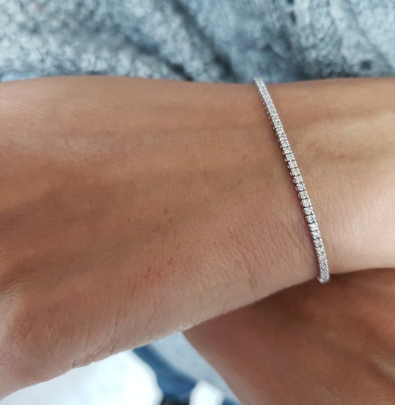 1 Carat Diamond Tennis Bracelet -14K White Gold – Marie's Jewelry Store