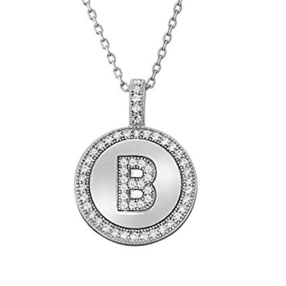 18-Inch Rhodium Plated Necklace with 6mm Crystal Birthstone Beads and Sterling Silver Saint Edith Stein Charm.