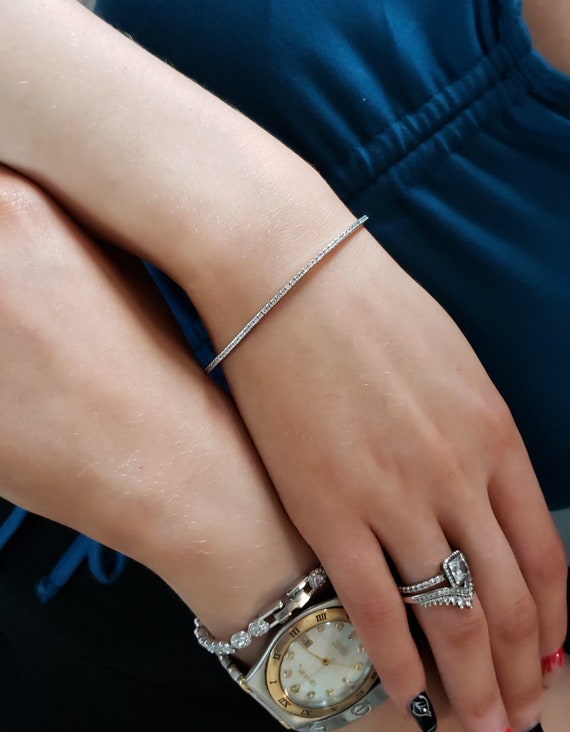 1 carat 2024 diamond bangle bracelet