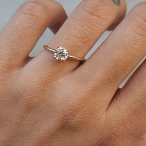 14K Gold 0.50 Ct Diamond Ring, Lab Grown Diamond Ring
