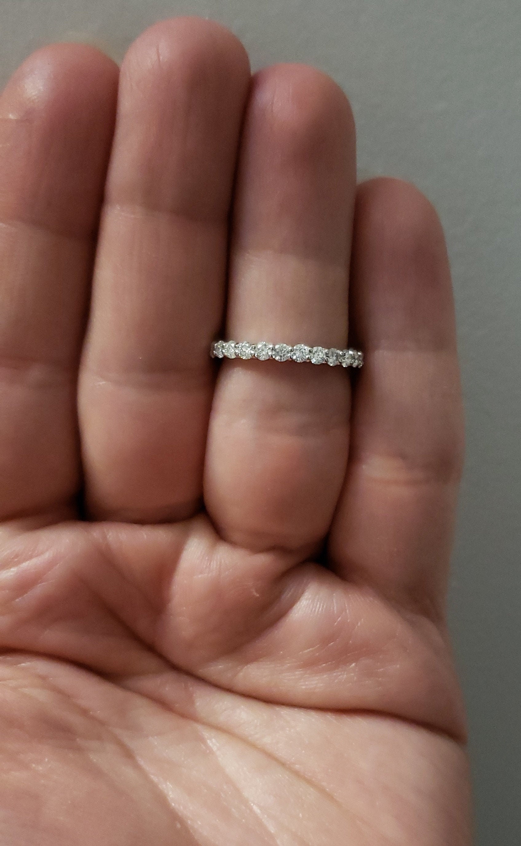 14Kt Gold 0.75 Ct Diamond Band, Diamond Wedding Band, Lab Grown Diamond Band, Half Eternity Diamond Wedding Band, Beautiful White Diamonds