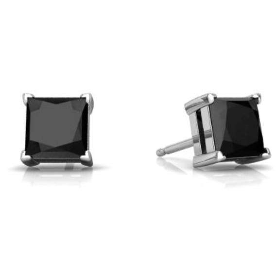 14Kt Yellow Gold 4mm Genuine Black Onyx Round Stud Earrings