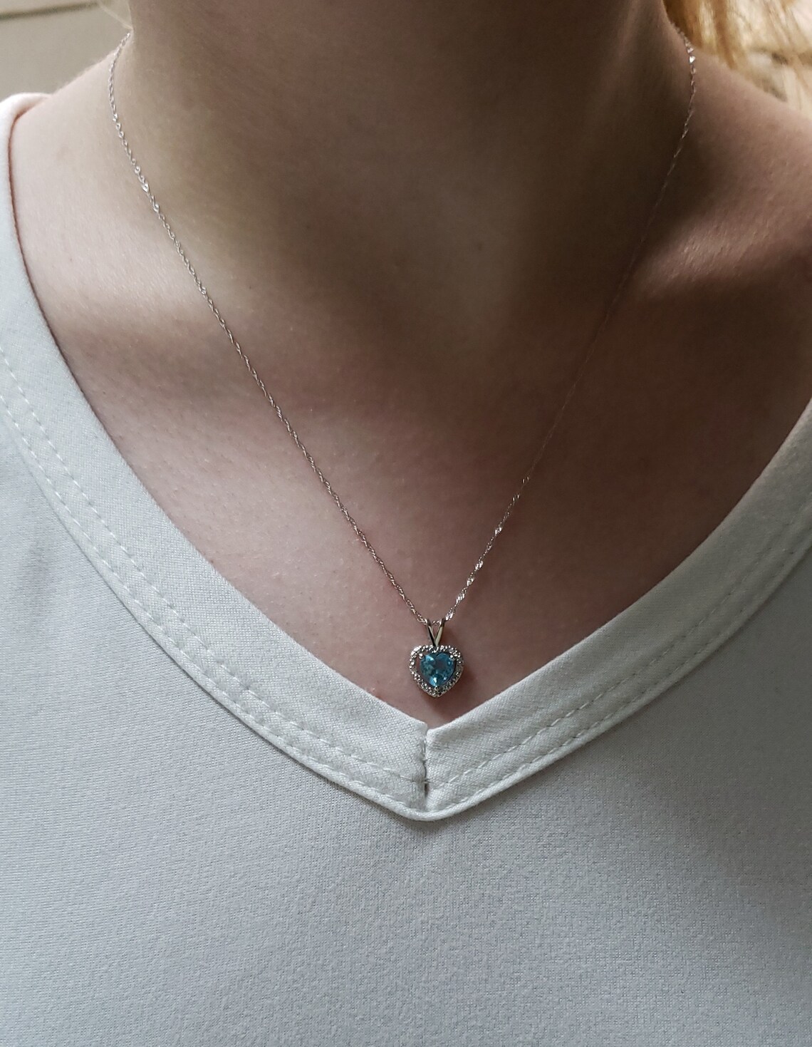 Blue Topaz Boy Necklace
