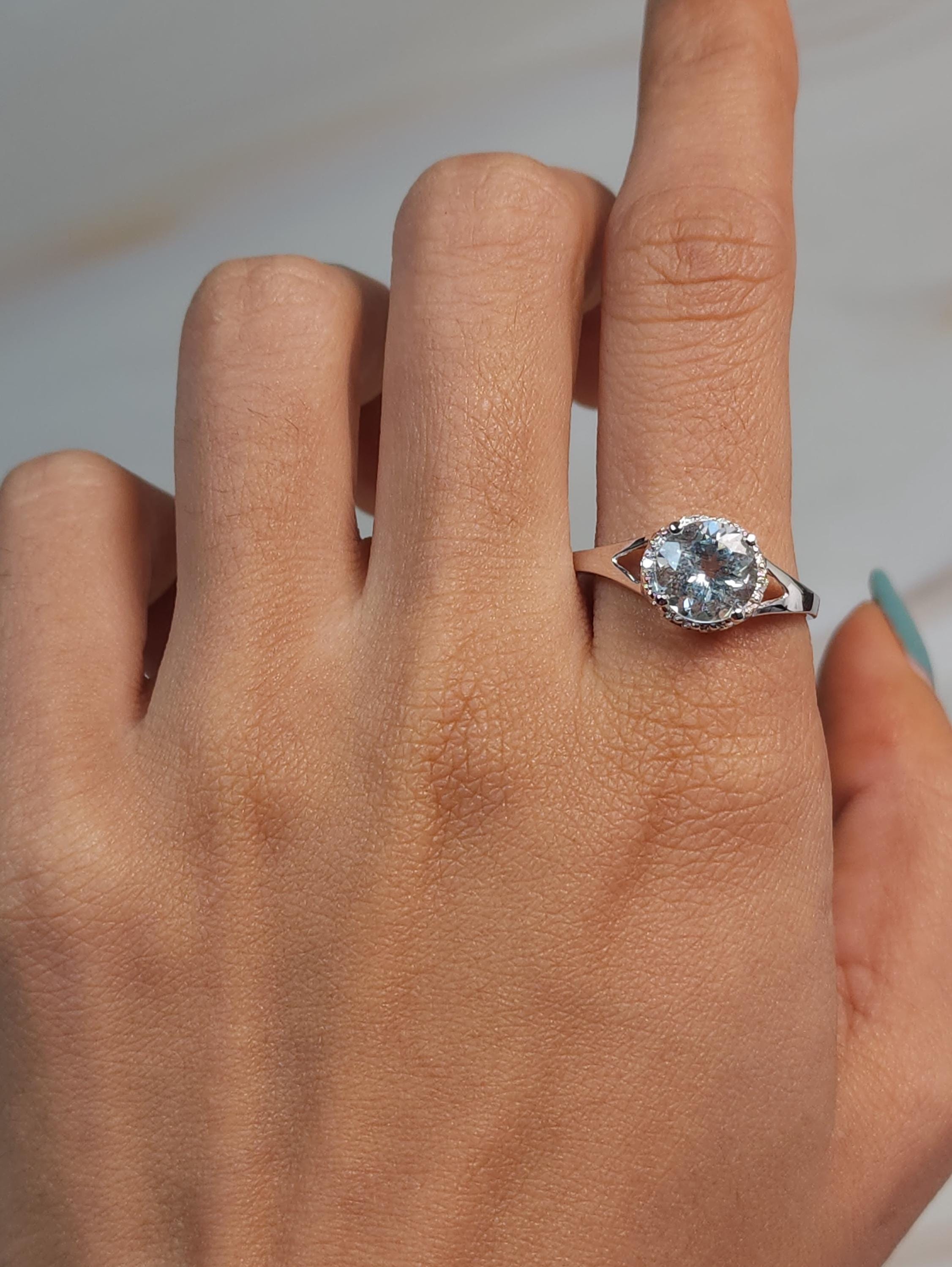 Ct Aquamarine Ring