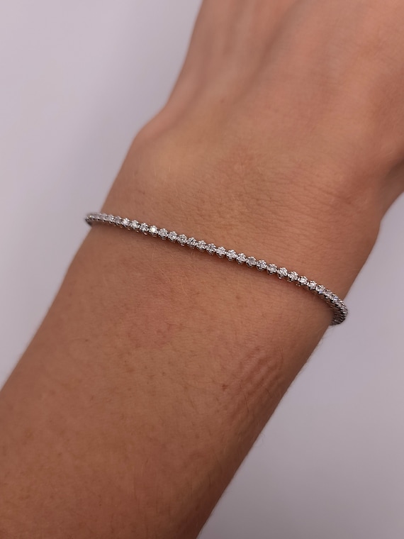 18K White Gold Diamond Tennis Bracelet (1 ct. tw.) | Brilliant Earth