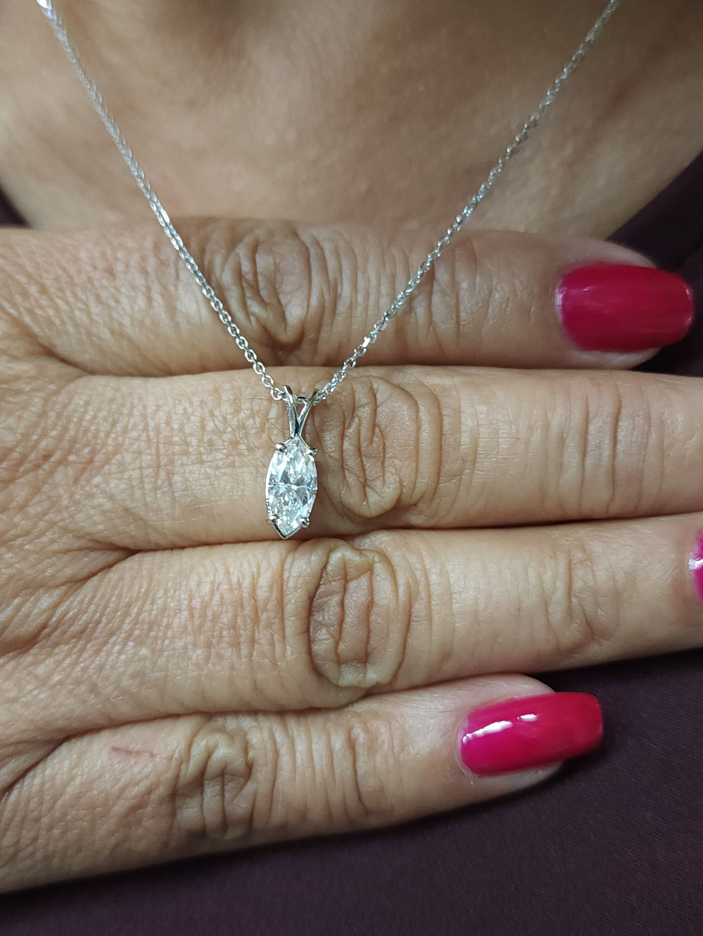 1 Carat Lab Grown Diamond Pendant and Necklace ⋆ Diamond Exchange Houston