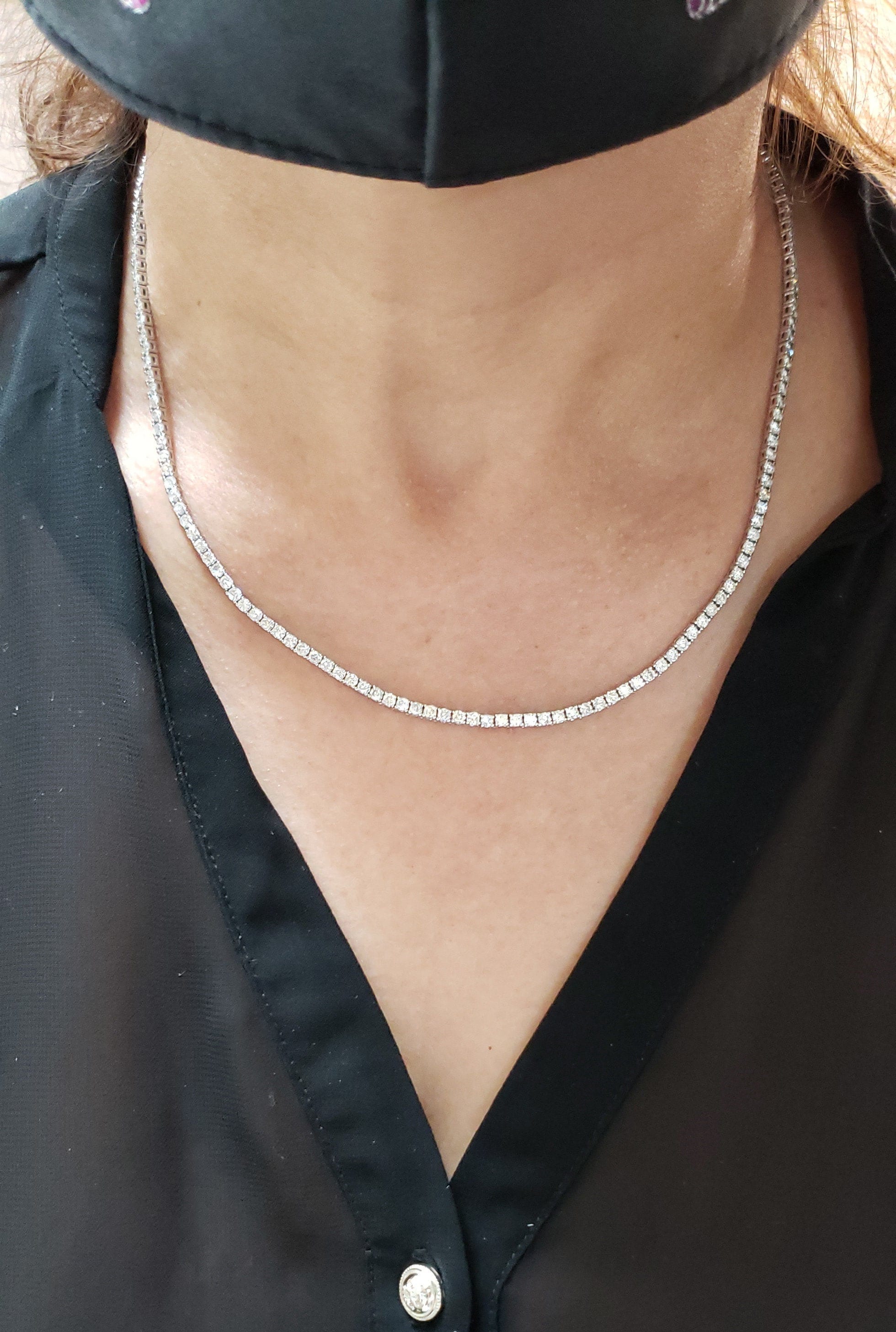 8.06 Ct Diamond Tennis Necklace 18 inch Diamond Tennis Etsy