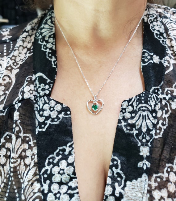 14kt Gold Emerald Necklace Emerald 