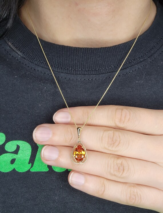 Orange citrine necklace deals