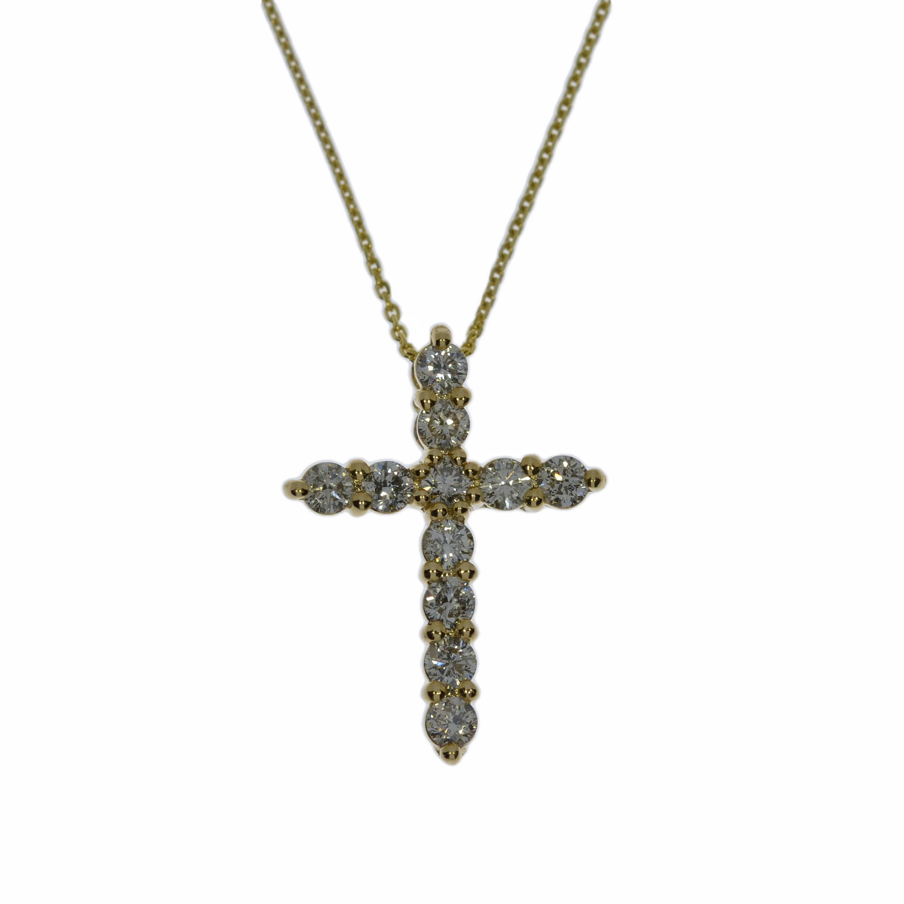 【HYERES LOR】24FW★ Essence Lab Diamond Cross Necklace 14K HYERES LOR】24FW☆ Essence Lab Diamond Cross Necklace 14K