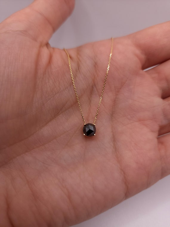 Y-chain Garnet And Black Diamond Necklace #105109 - Seattle Bellevue |  Joseph Jewelry