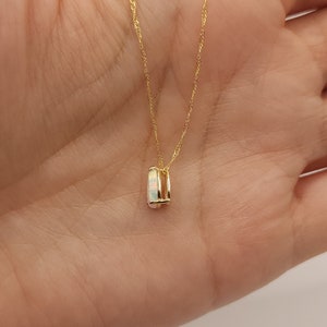 14Kt Gold Opal Necklace, Opal Teardrop Necklace, Opal Pendant, October Birthstone Necklace, Opal Gold Necklace imagem 3