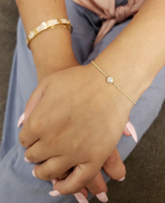 Diamond bracelet etsy deals