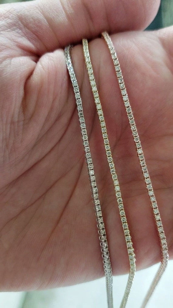 4 carat diamond tennis necklace online