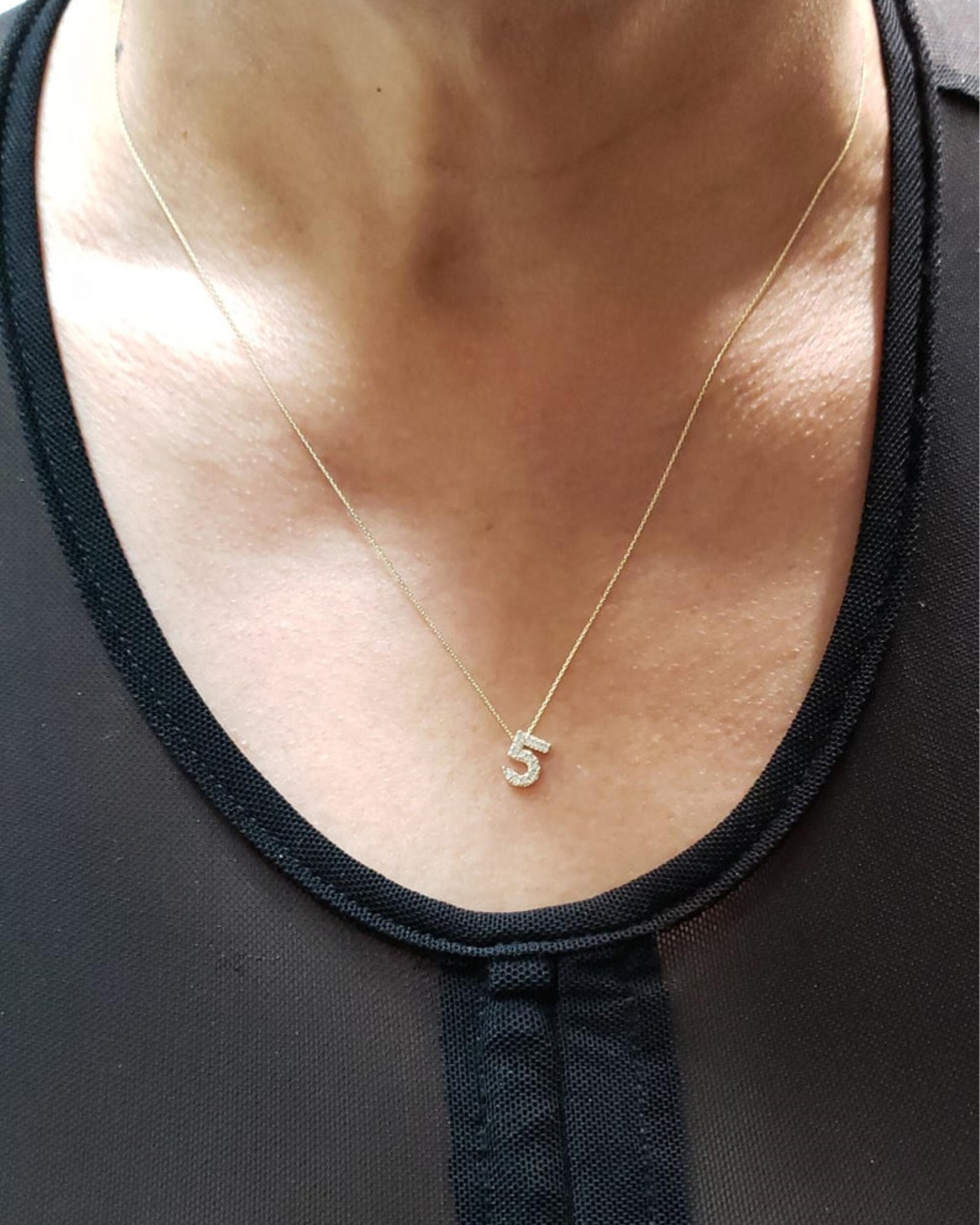 Diamond Number Charms  Womens Gold Jewelry – Liry's Jewelry