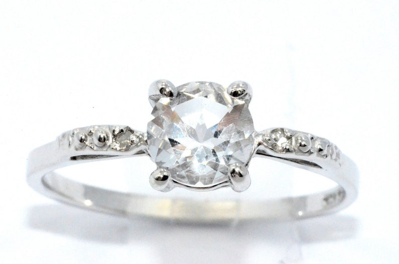 white sapphire solitaire ring white sapphire solitaire ring