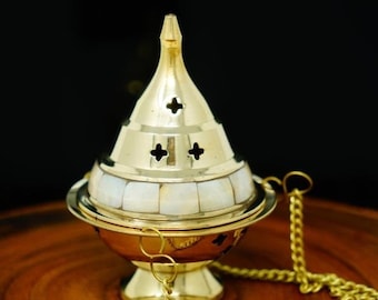 Brass Charcoal M.O.P Hanging Incense Burner