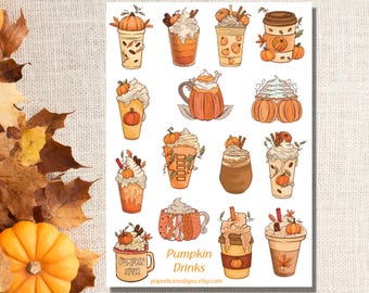4 Styles, Self-Adhesive Fall Decals For Crafts & Party Favors