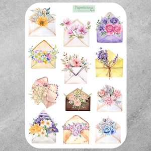 Floral Umschlag Aufkleber, Briefpapier, Vintage Briefpapier, Briefpapier, Briefpapier, Post, PenPal, Planer, Bullet Journal, Scrapbooking