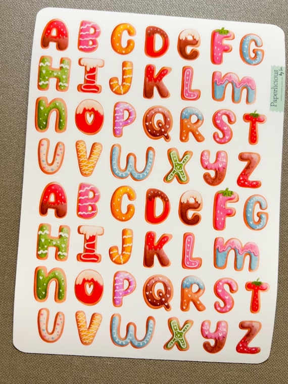 Larrel 6 Stuks Letterstickers - Zelfklevende Kleine Letters, Cijfers & Hoofdletters - Weerbestendig Voor Decoratie, Scrapbooking En DIY